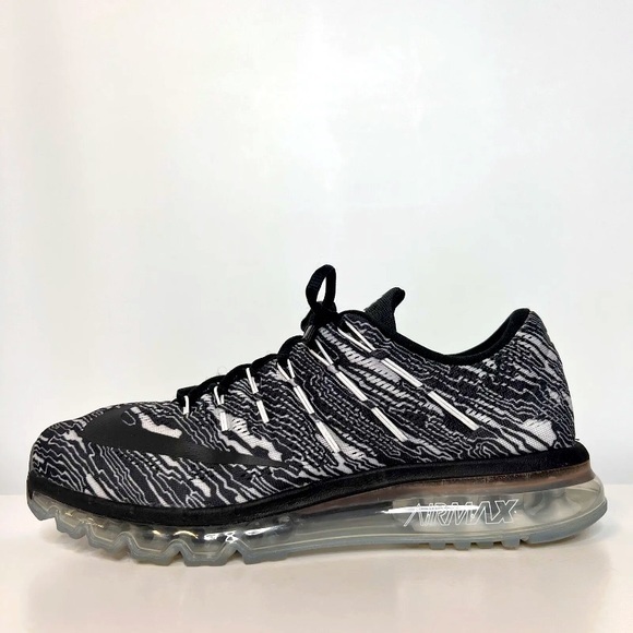 Nike Air Max Print 2016 Oreo Zebra Vapormax 818135-100 Shoes Mens US Size 8.5 - Picture 1 of 9
